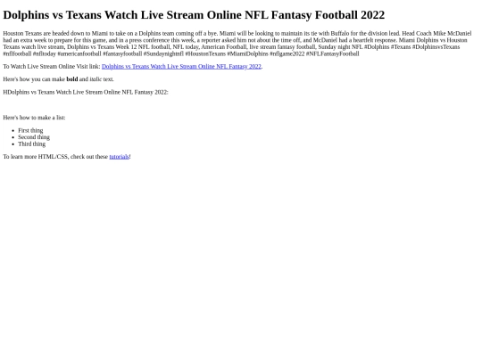 DolphinsvsTexansWatchLiveStreamOnlineNFLFantasy2022 screenshot