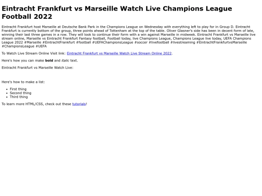 EintrachtFrankfurtvsMarseilleWatchLiveFootball screenshot