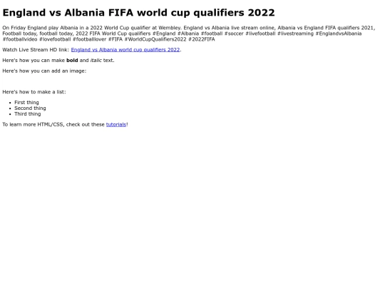 EnglandvsAlbania screenshot