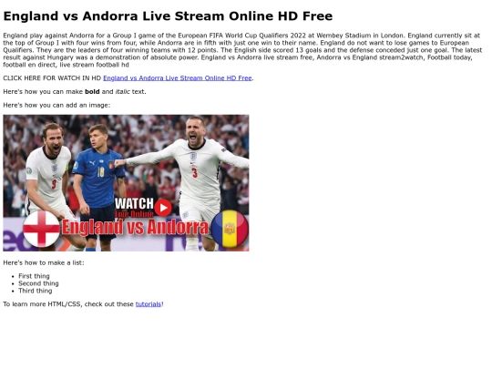 EnglandvsAndorra screenshot