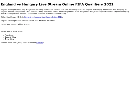 EnglandvsHungary screenshot