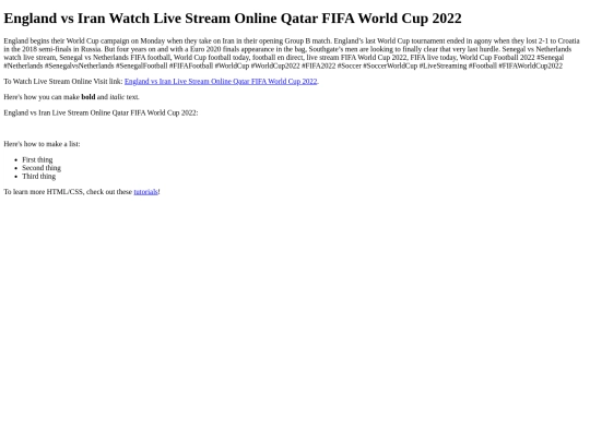 EnglandvsIranWatchLiveStreamOnlineQatarFIFAWorldCup2022 screenshot