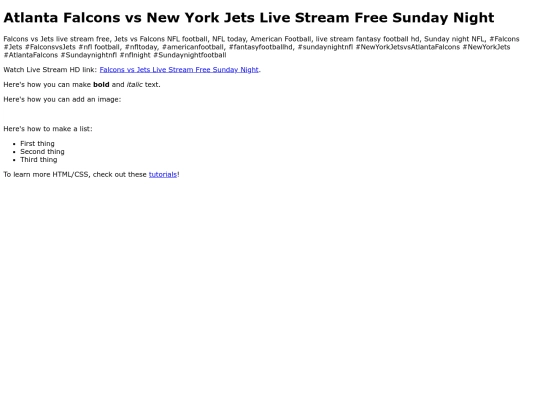 FalconsvsJets screenshot