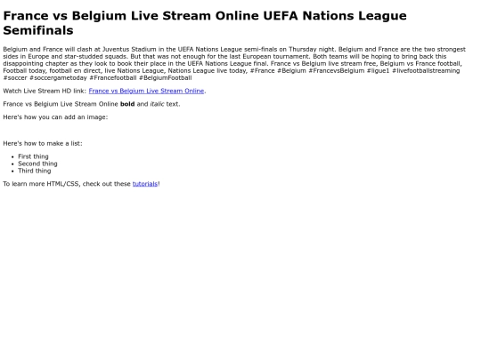 FrancevsBelgium screenshot