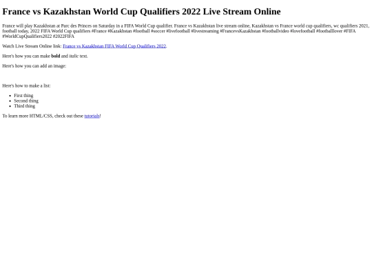 FrancevsKazakhstan screenshot