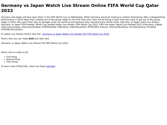 GermanyvsJapanWatchLiveStreamOnlineFIFAWorldCup2022 screenshot