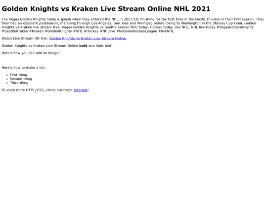 GoldenKnightsvsKraken screenshot