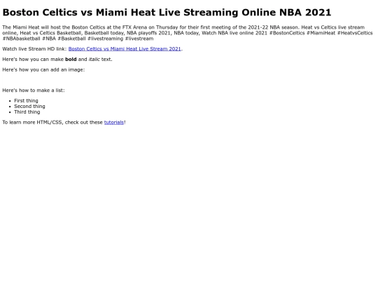 HeatvsCeltics screenshot