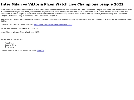 InterMilanvsViktoriaPlzenWatchLive2022 screenshot