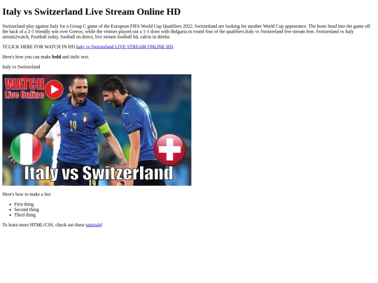 ItalyvsSwitzerland screenshot
