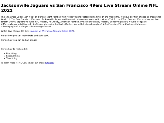 Jaguarsvs49ers screenshot