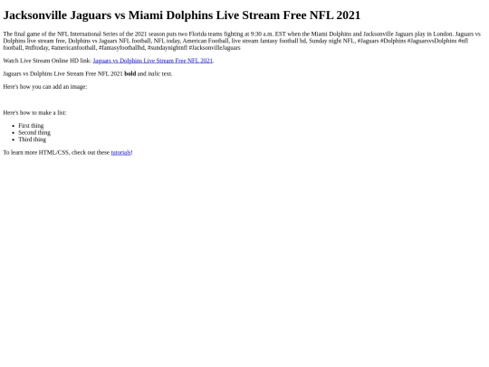 JaguarsvsDolphins screenshot