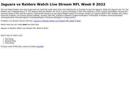 JaguarsvsRaidersWatchLiveStreamNFLWeek92022 screenshot