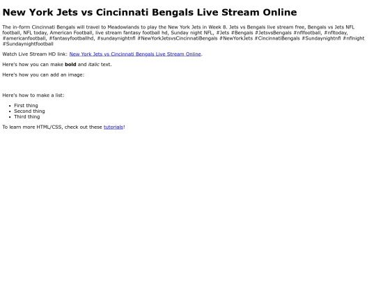 JetsvsBengals screenshot
