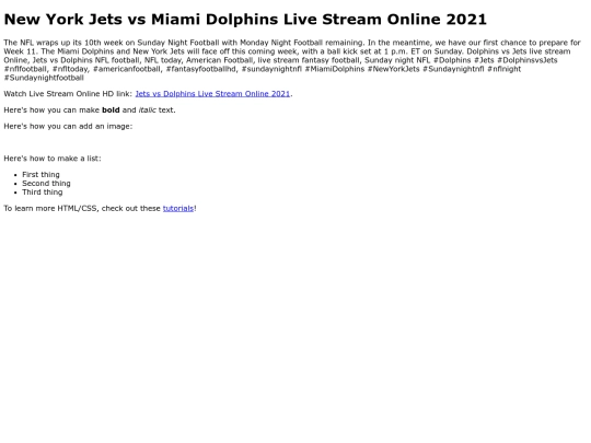 JetsvsDolphins screenshot