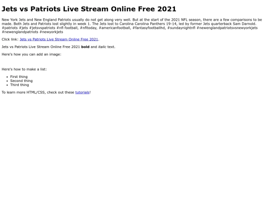JetsvsPatriots screenshot
