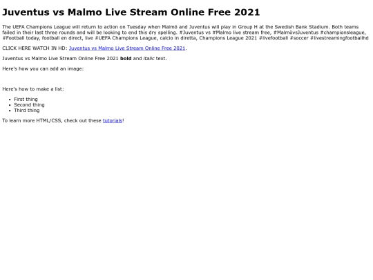 JuventusvsMalmo screenshot