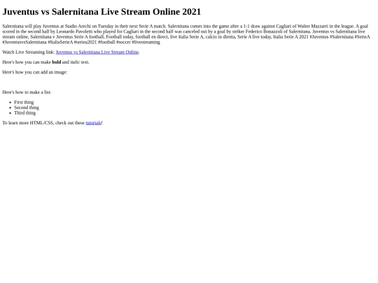 JuventusvsSalernitana screenshot