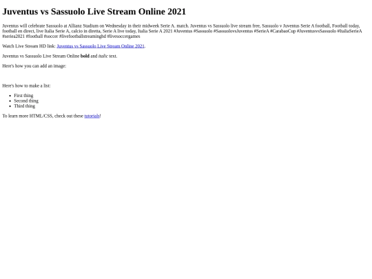 JuventusvsSassuob screenshot