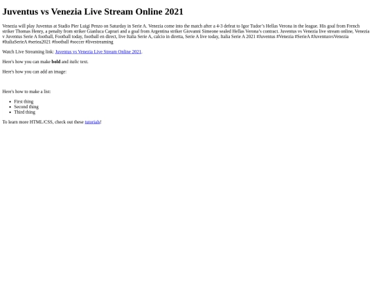 JuventusvsVenezia screenshot