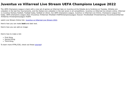 JuventusvsVillarreal screenshot