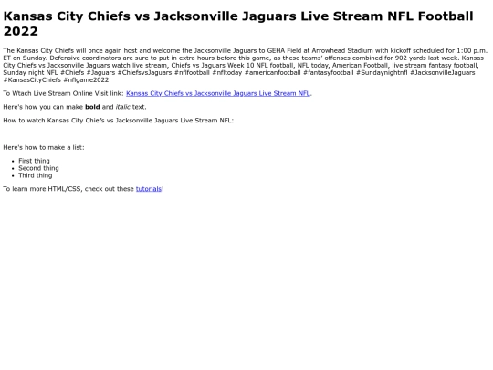 KansasCityChiefsvsJacksonvilleJaguarsLiveStreamNFL screenshot