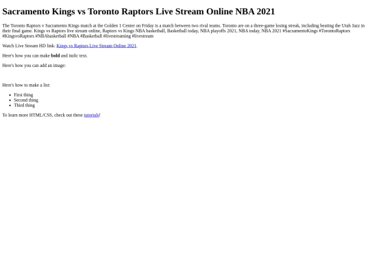 KingsvsRaptors screenshot