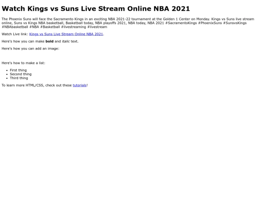KingsvsSuns screenshot