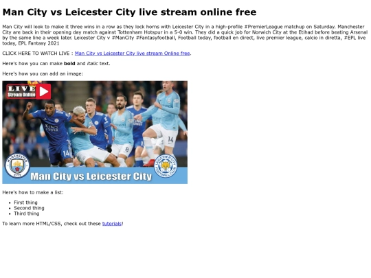 LeicesterCityvsManCity screenshot