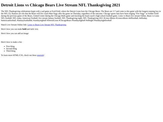 LionsvsBears screenshot