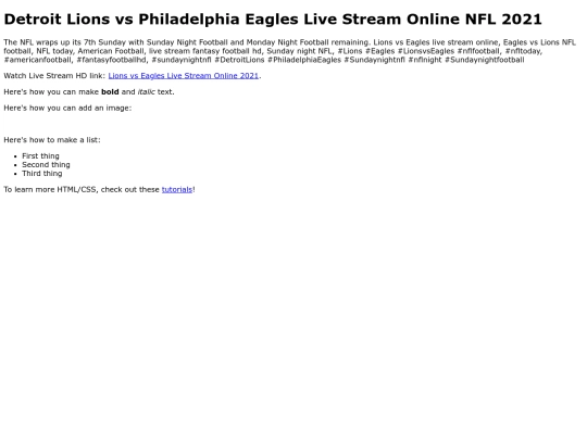 LionsvsEagles screenshot