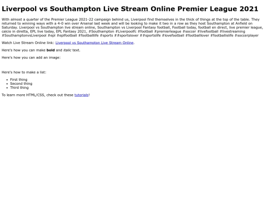 LiverpoolvsSouthampton screenshot
