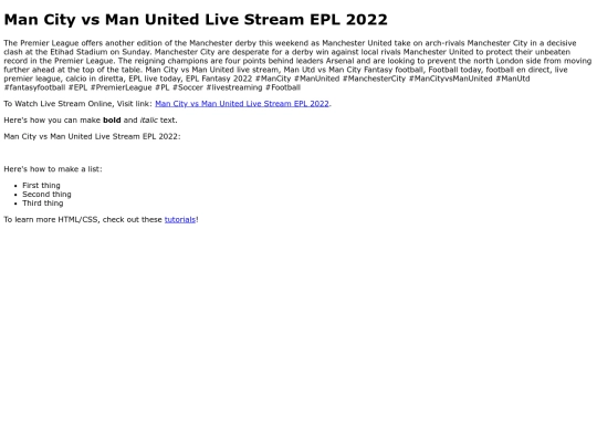 ManCityvsManUnitedLiveStreamEPL2022 screenshot