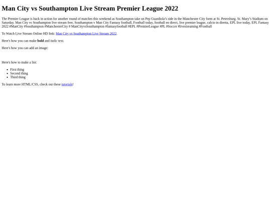 ManCityvsSouthamptonLiveStream screenshot