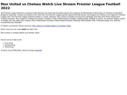 ManUnitedvsChelseaWatchLiveStream2022 screenshot