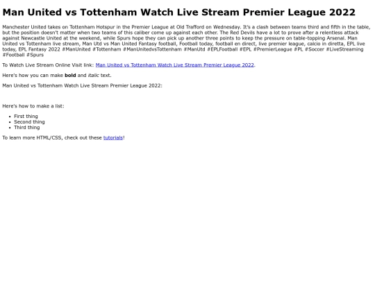 ManUnitedvsTottenhamWatchLiveStream2022 screenshot