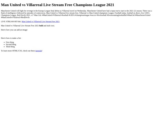 ManUnitedvsVillarreal screenshot