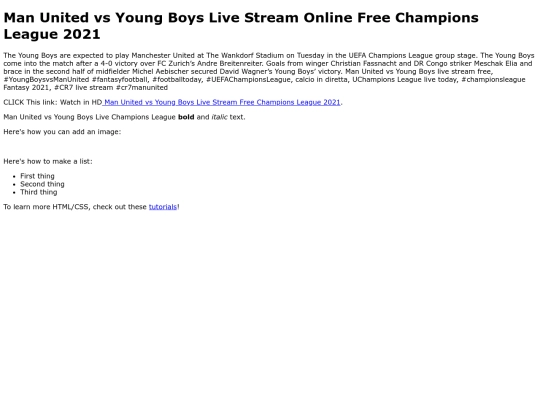 ManUnitedvsYoungBoys screenshot