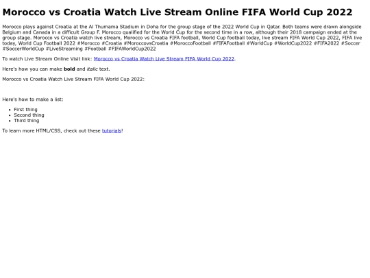 MoroccovsCroatiaWatchLiveStreamFIFAWorldCup2022 screenshot