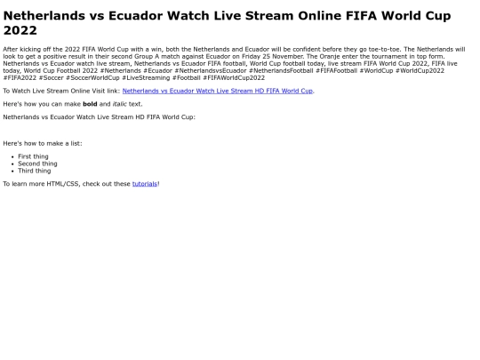 NetherlandsvsEcuadorWatchLiveStreamHDFIFAWorldCup2022 screenshot