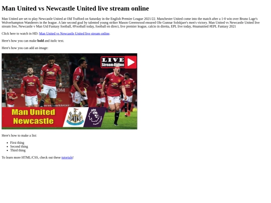 NewcastleUnitedvsManUnited screenshot
