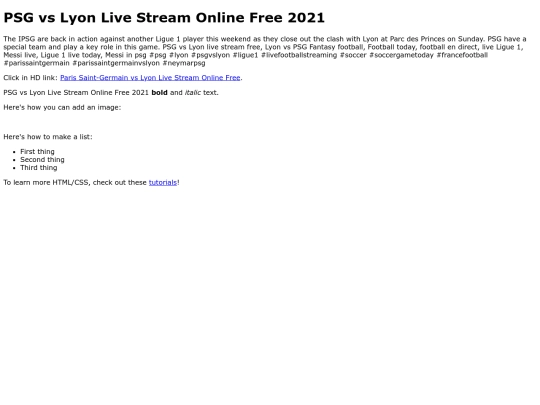 PSGvsLyon screenshot
