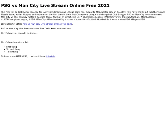 PSGvsManCity screenshot