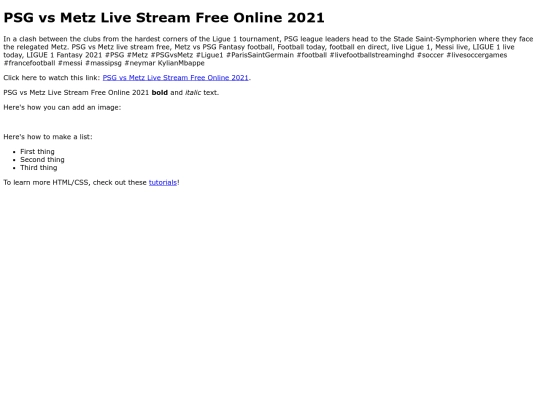 PSGvsMetz screenshot