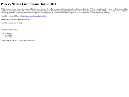 PSGvsNantes screenshot