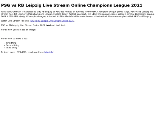 PSGvsRBLeipzig2021 screenshot