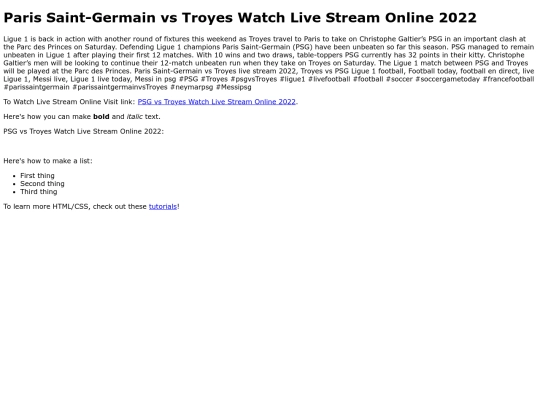 PSGvsTroyesWatchLiveStreamOnline2022 screenshot