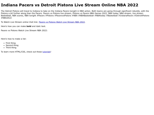 PacersvsPistonsWatchLiveStreamNBA2022 screenshot