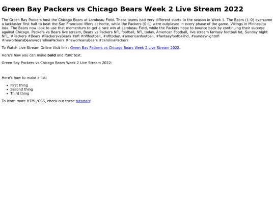 PackersvsBears screenshot