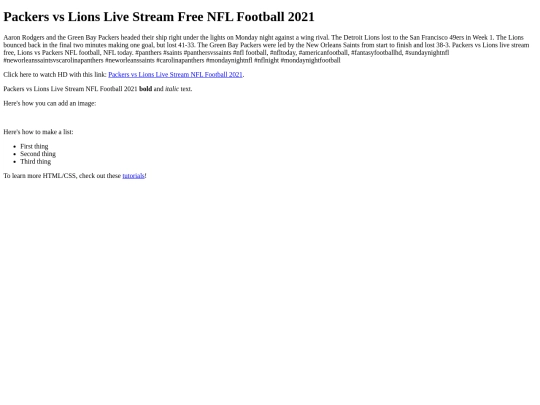 PackersvsLions screenshot